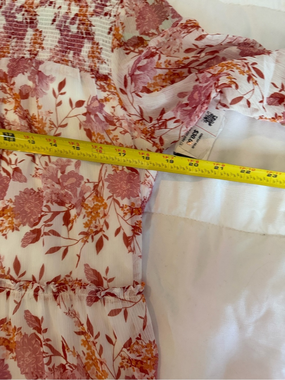 Trixxie Cream and pink/ mauve Long-Sleeve Floral Tiered - Picture 4 of 9